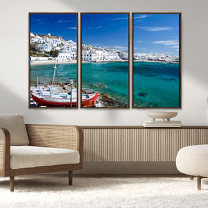Santorini Wall Art Canvas Print