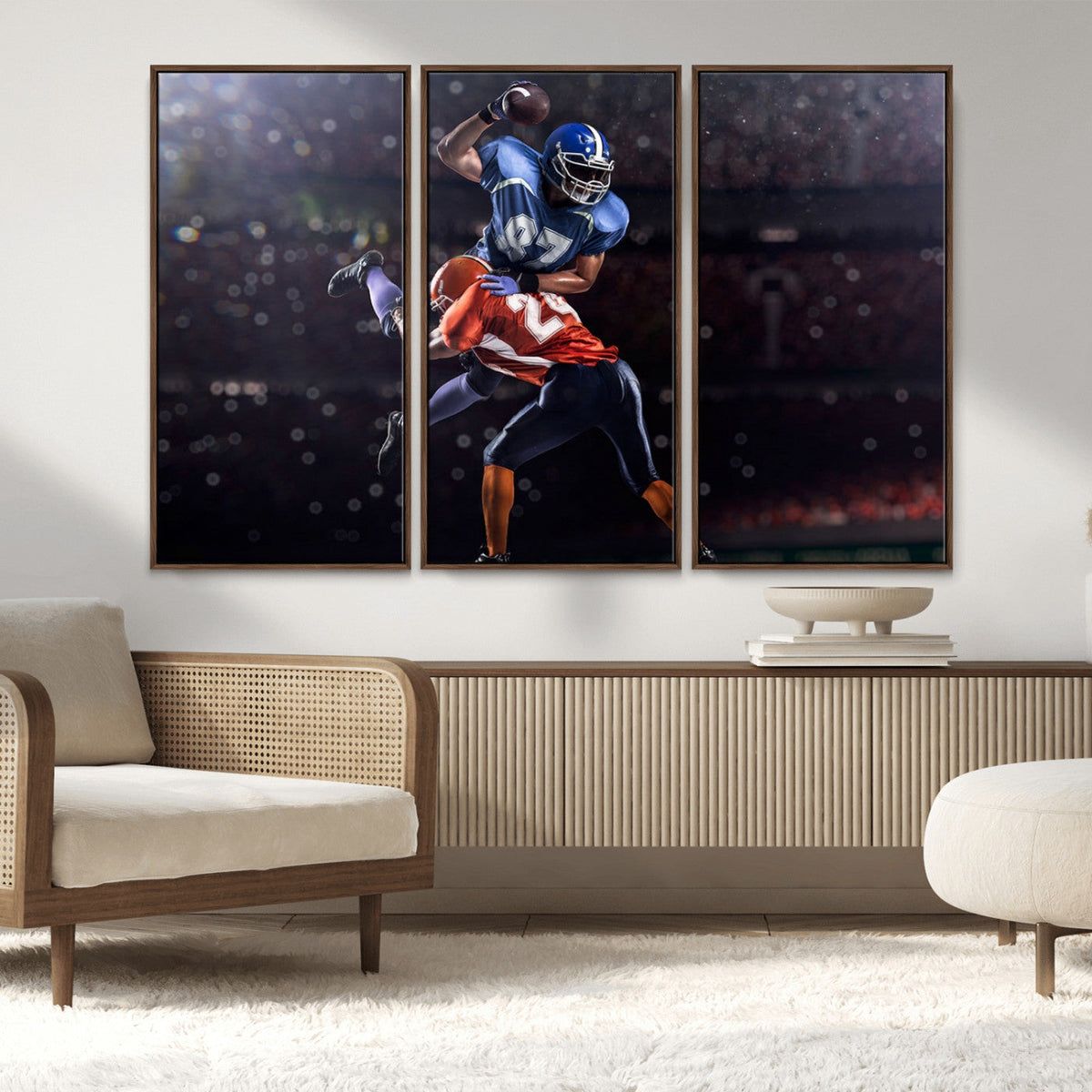 American Football Wall Art Canvas Print, Stadium Sport Wall