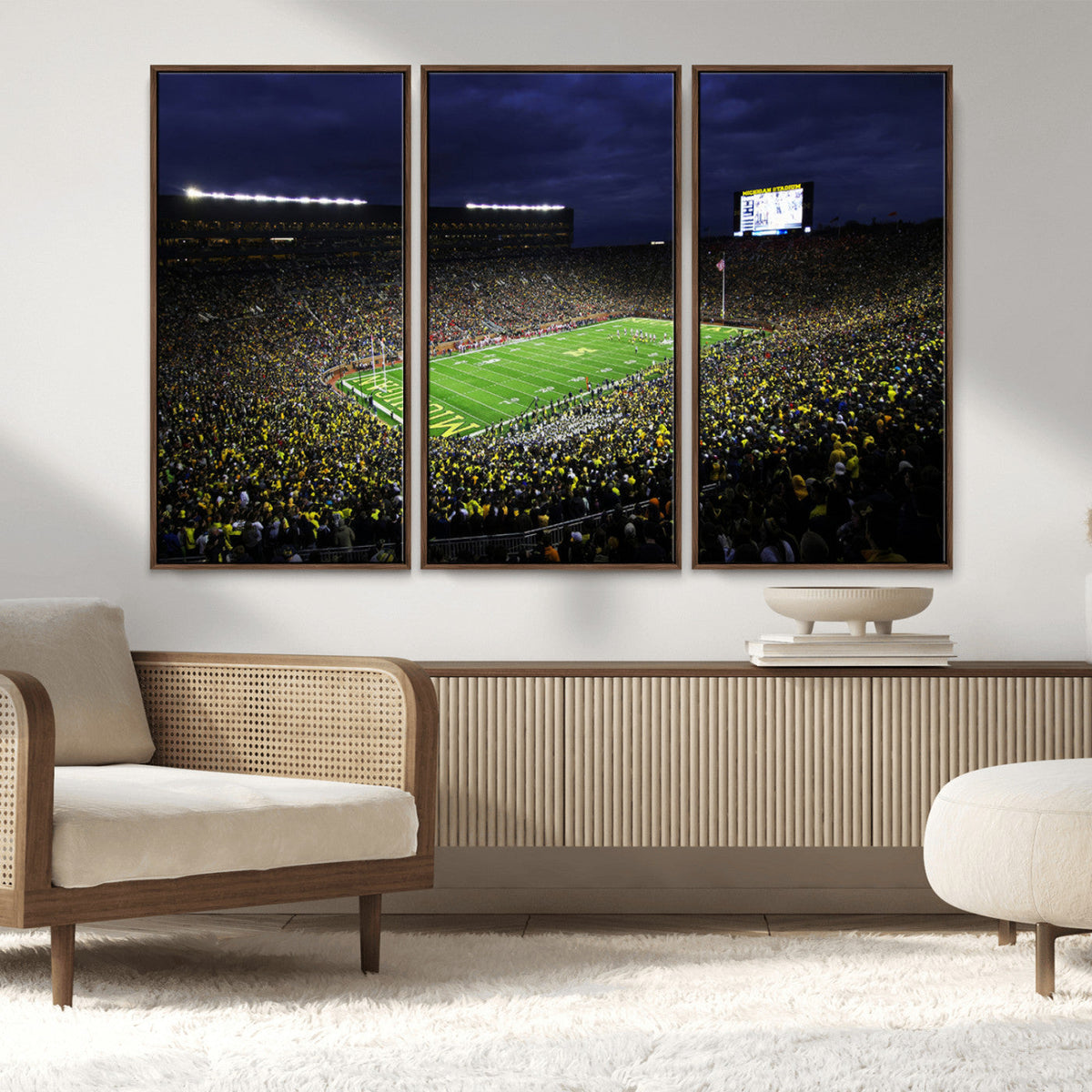 Michigan Wolverines Football Canvas Wall Decor, Football