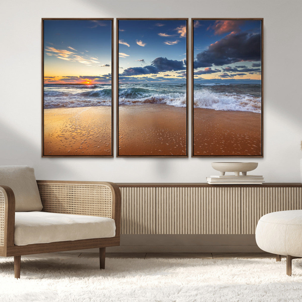 Beach Canvas Wall Art - Coastal Seascape Print for Living
