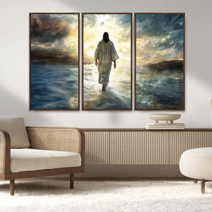 Jesus Walking on Water Wall Art | Canvas Print | Ready to
