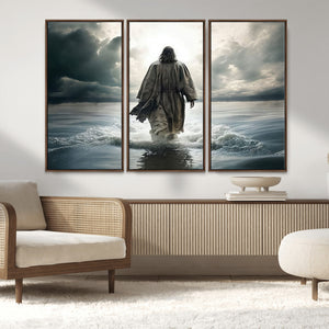 Jesus Walking on Water Wall Art | Canvas Print | Ready to