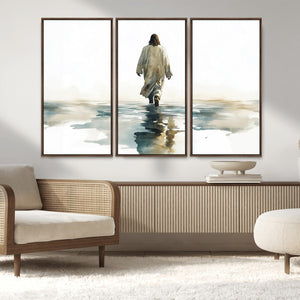 Abstract Jesus Wall Art Canvas Print, Christian Wall Art,
