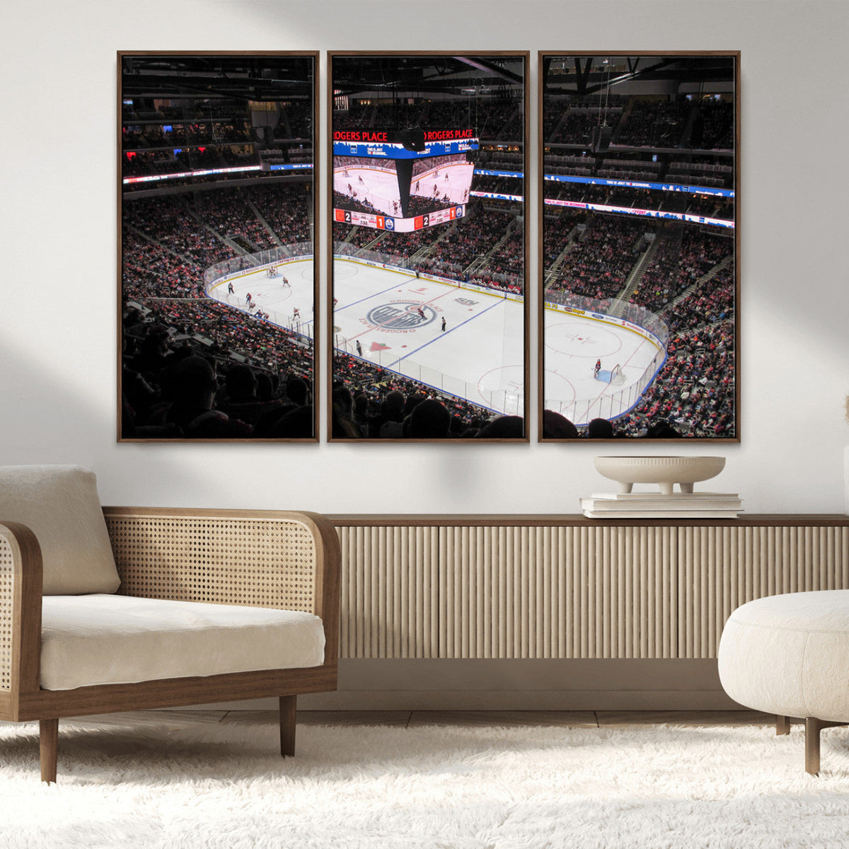 Rogers Place Edmonton Oilers Ice Hockey Stadium Wall Art,