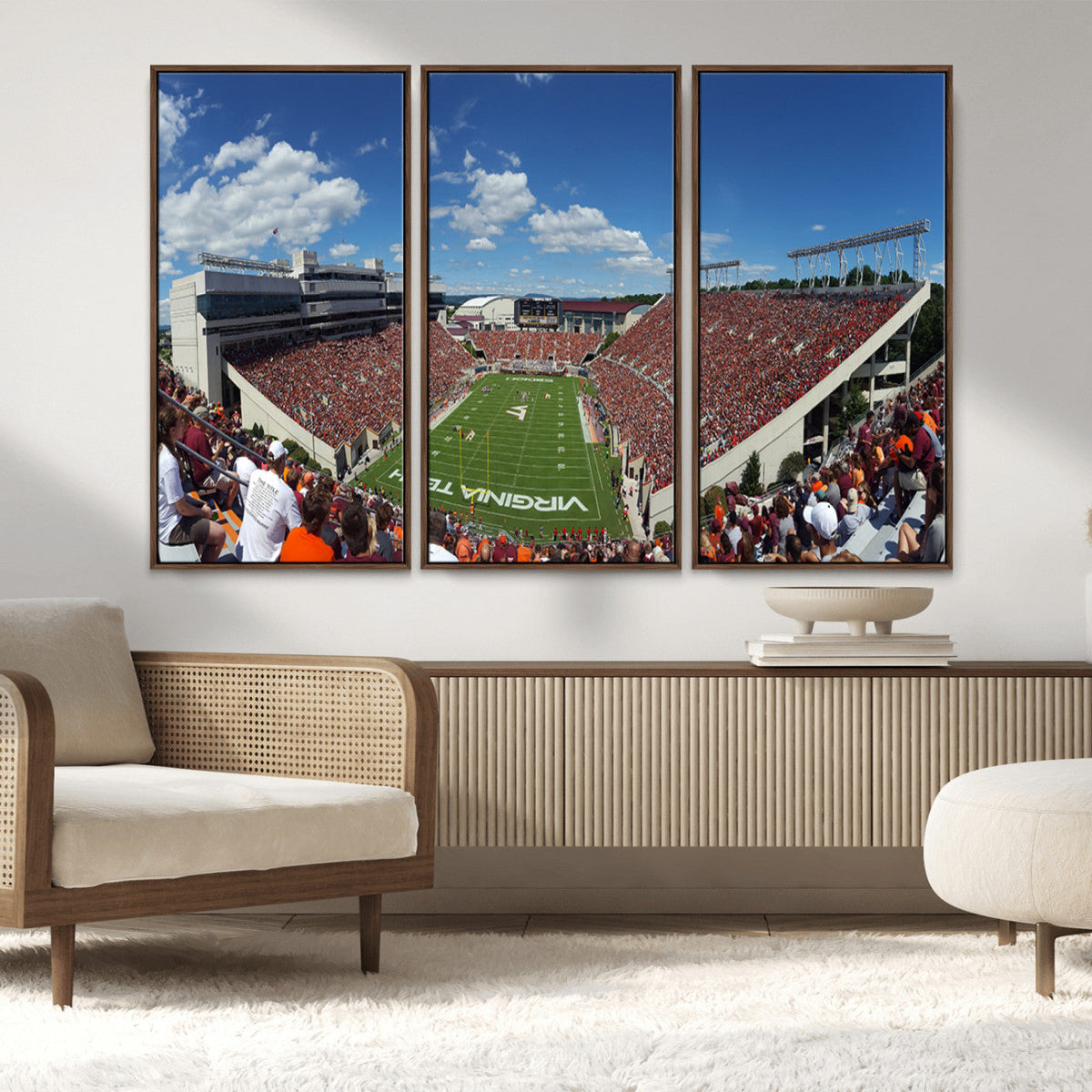 Virginia Tech Hokies Football Team Print - Blacksburg Lane
