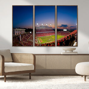 Wolfpack Football Team Wall Art Print - Raleigh