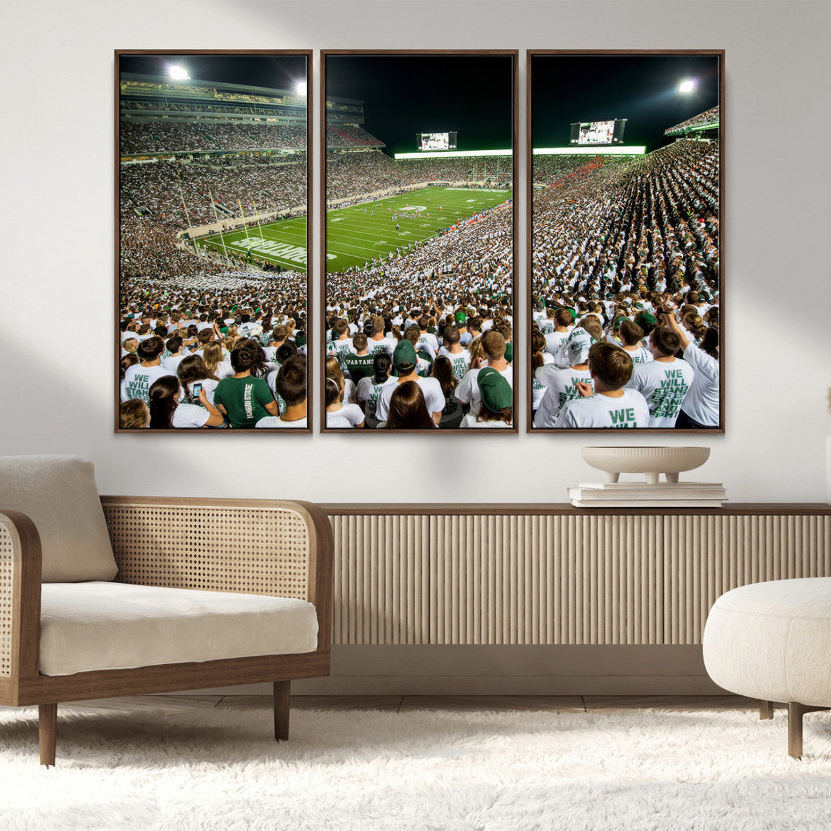 Michigan State Spartans Football Canvas Print - East Lansing