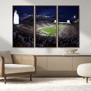 Michigan State Spartans Canvas, Framed Football Team Print -
