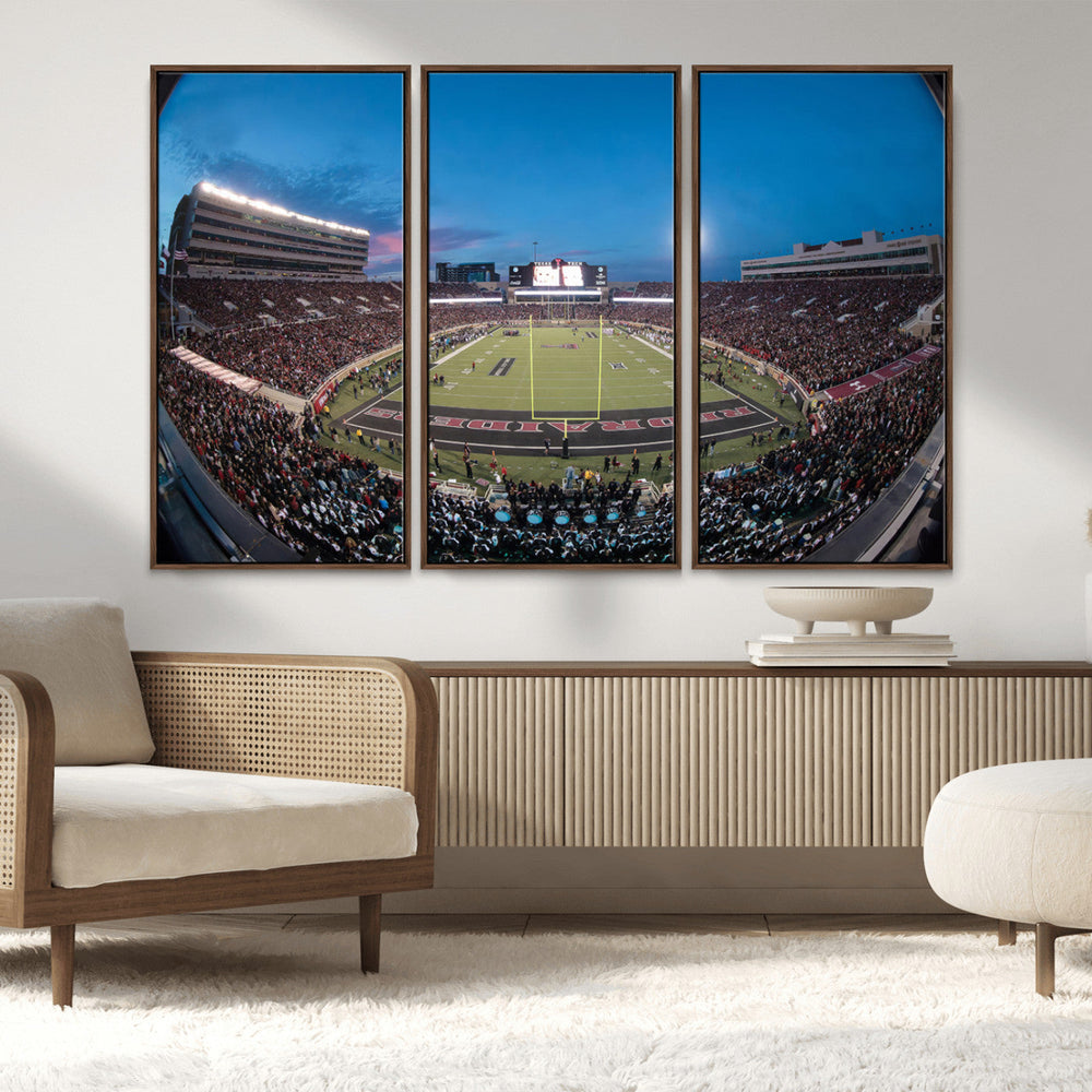 Texas Tech Red Raiders Canvas, Framed Football Team Print -