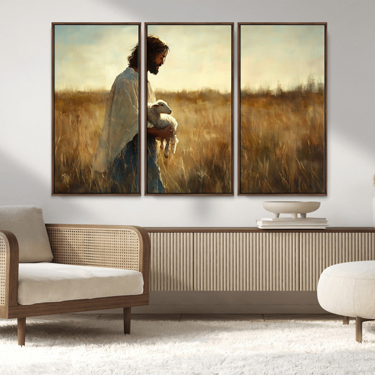 Jesus the Good Shepherd Wall Art Canvas Print -