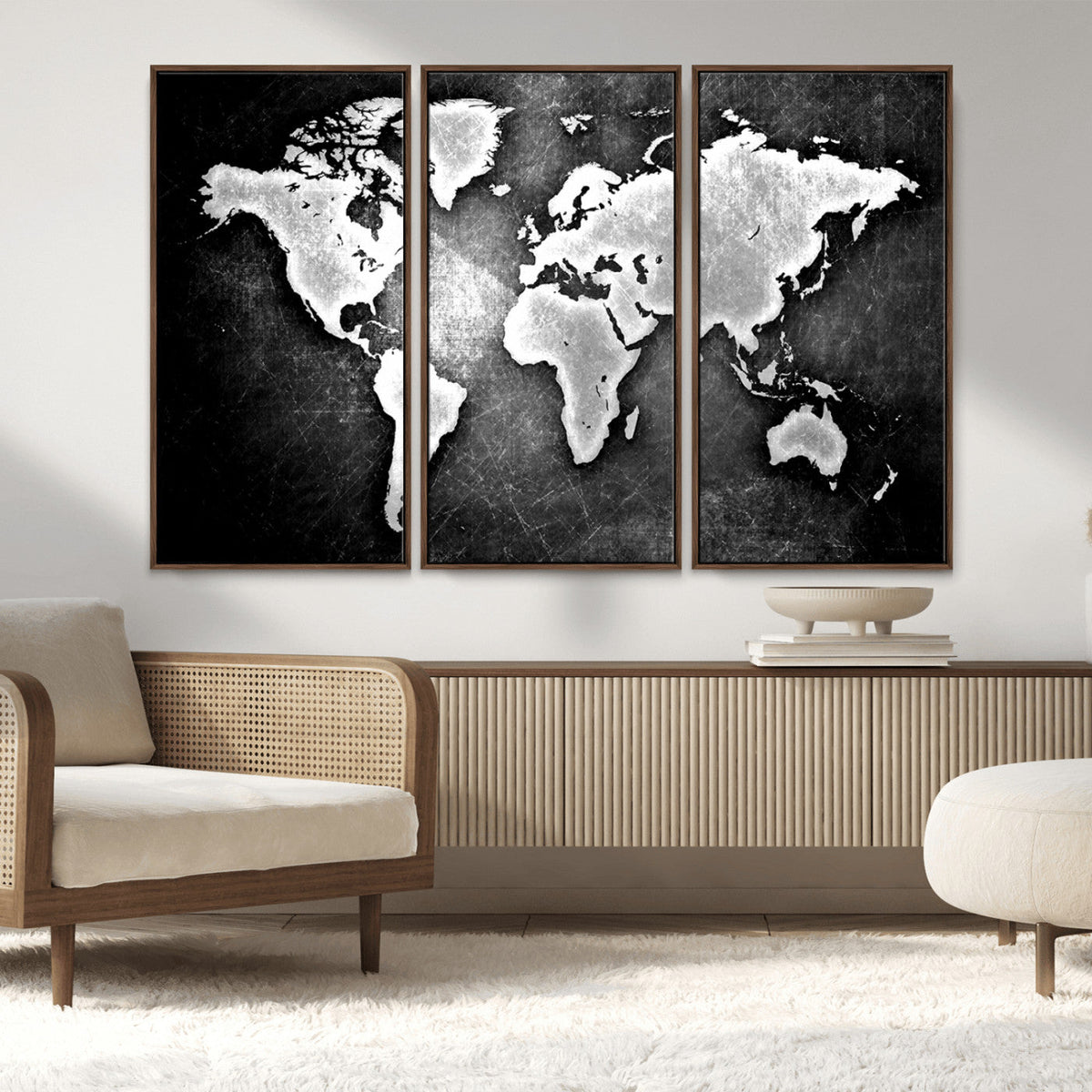 World Map Wall Art Canvas Print – Framed Wall Art for