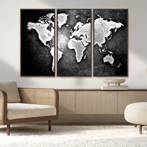 World Map Wall Art Canvas Print – Framed Wall Art for