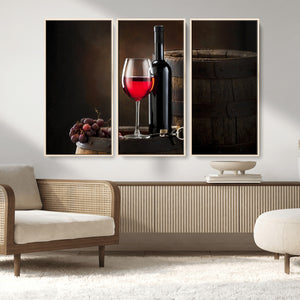 Red Wine and Bottle Canvas Print