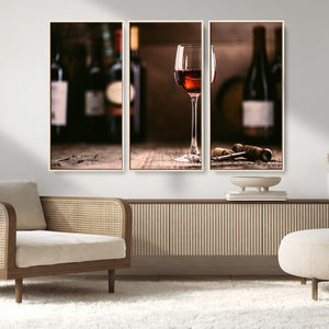 Red Wine and Bottle Canvas Print