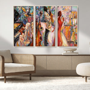Abstract Afro American Jazz Canvas Wall Art | Music-Inspired
