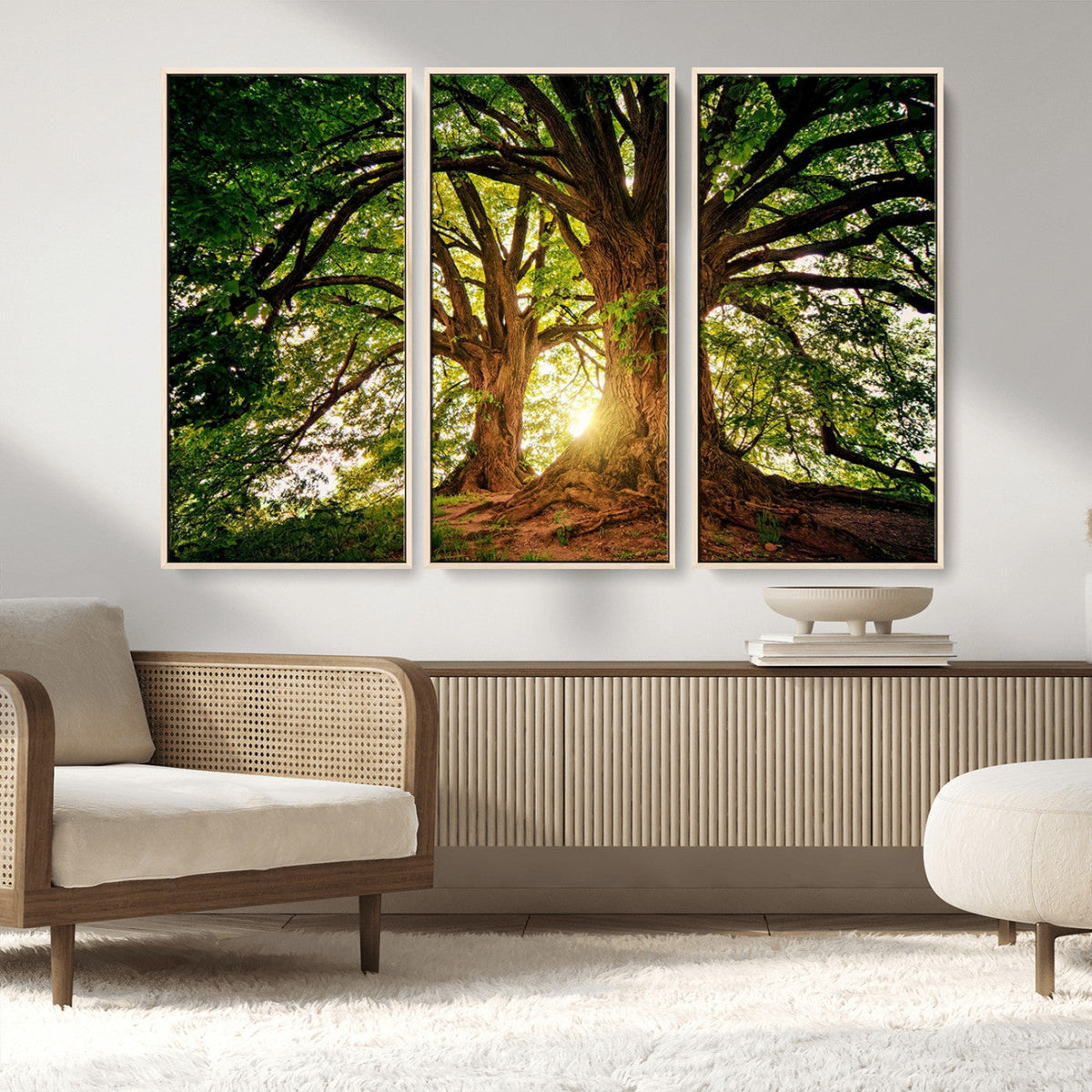 Majestic Ancient Tree Wall Art, NatureCanvas Print, Woodland