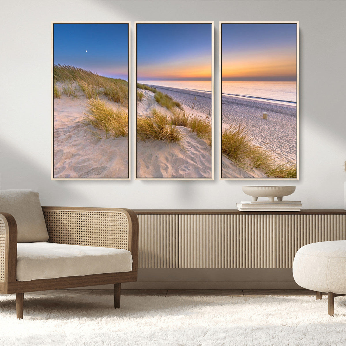 Sunrise On The Beach Wall Art Canvas Print