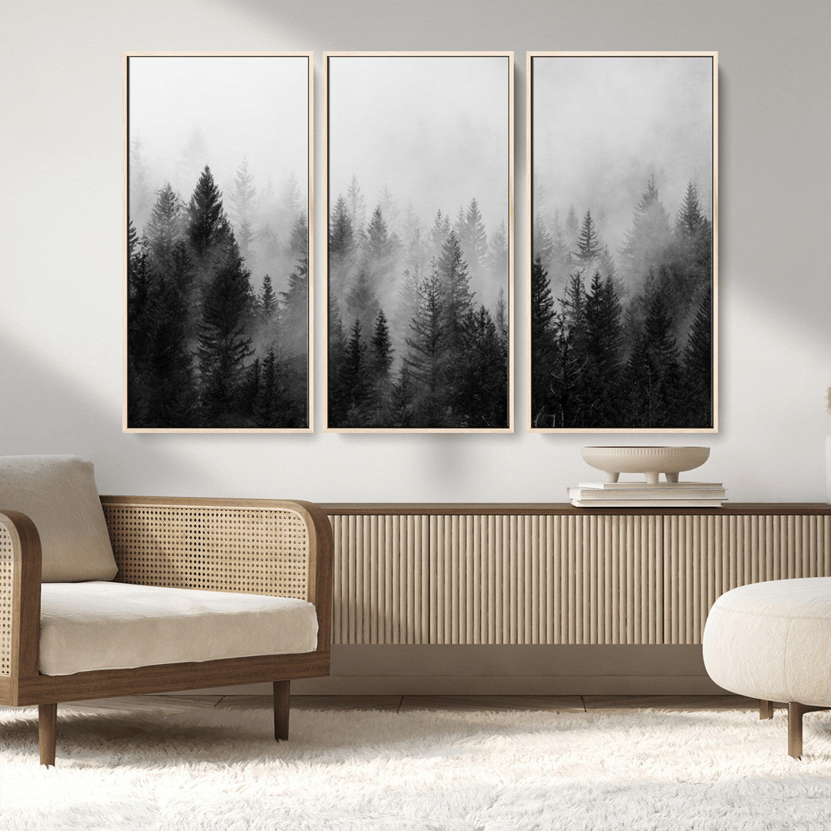 Fogy Forest Canvas Wall Art Print - Mountain Wall Art with