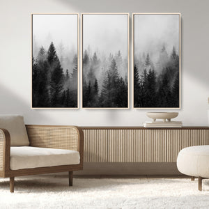 Fogy Forest Canvas Wall Art Print - Mountain Wall Art with