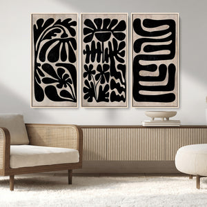 Canvas Print Wall Art Abstract Art Boho, Framed Boho Art
