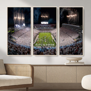 Penn State Football Wall Art Canvas Print – Framed Stadium