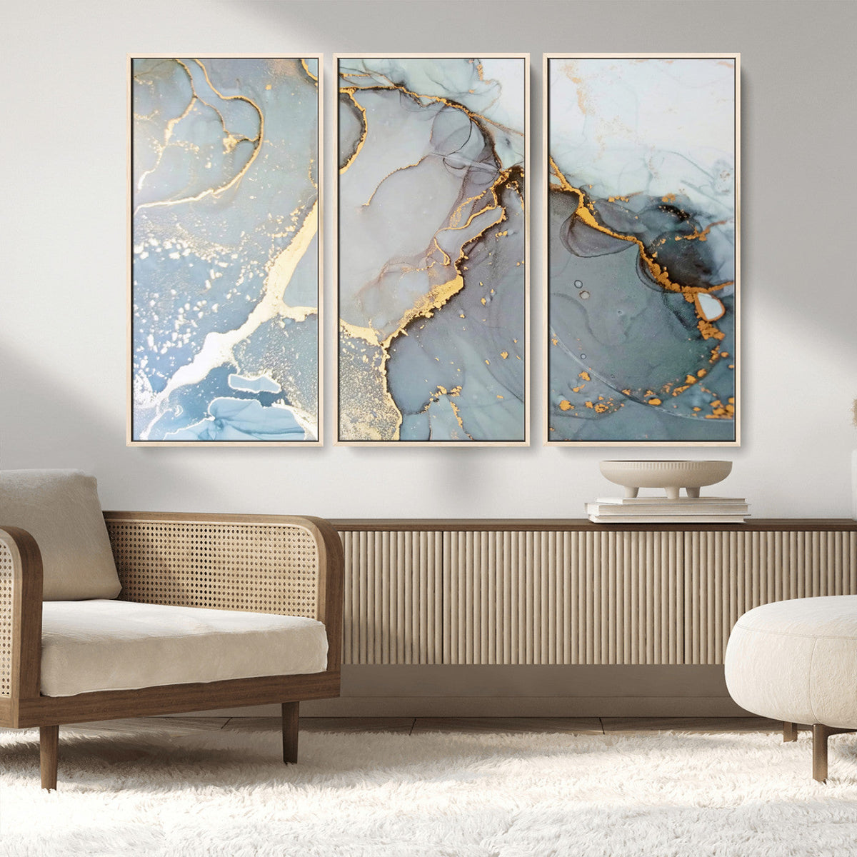 Large Abstract Marble Wall Art Canvas Print for Living Room