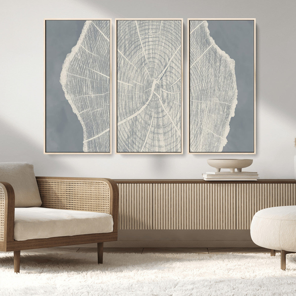 Abstract Tree Ring Wall Art Canvas Print – Nature-Inspired,