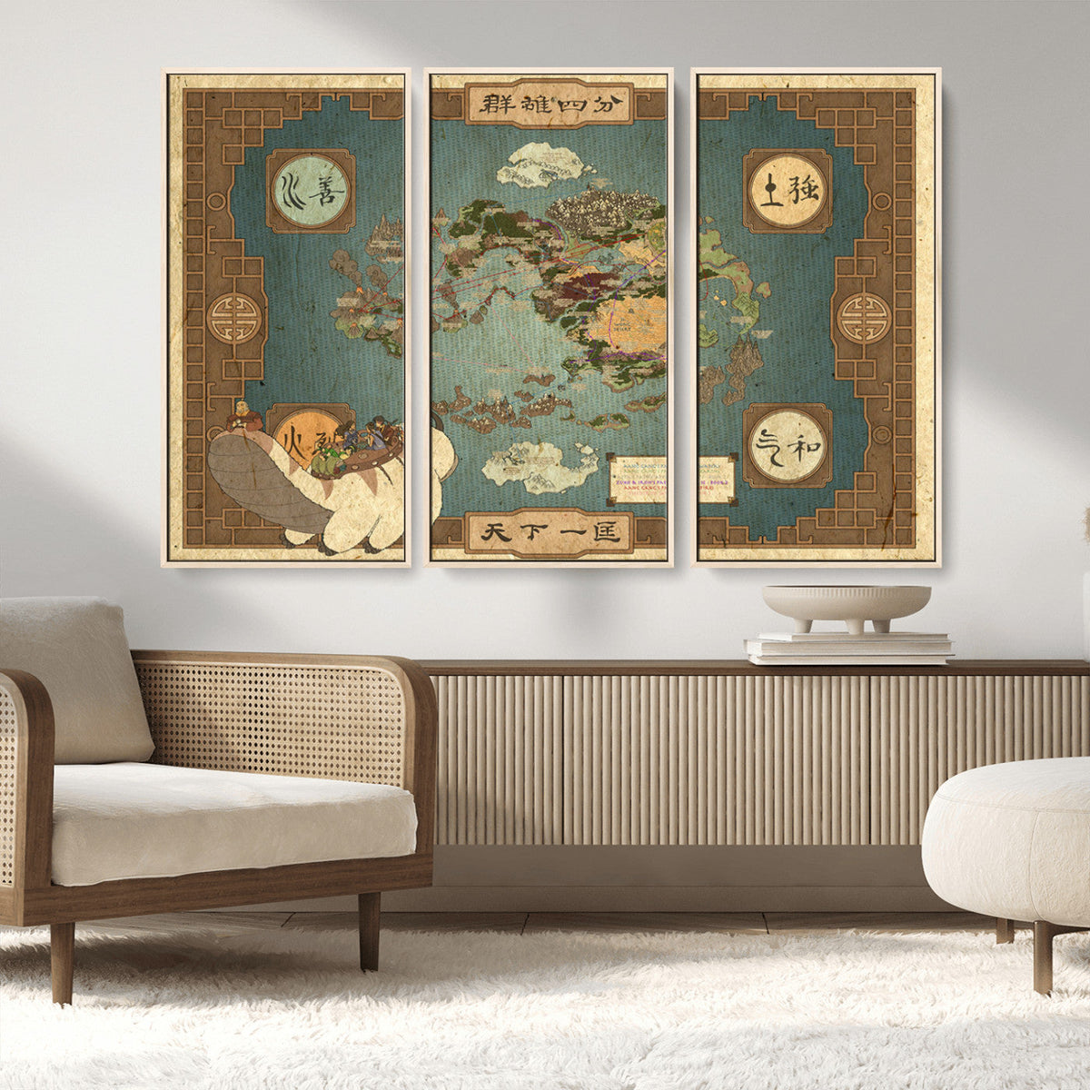 Avatar Wall Art: The Last Airbender Vintage Map - Wall Art