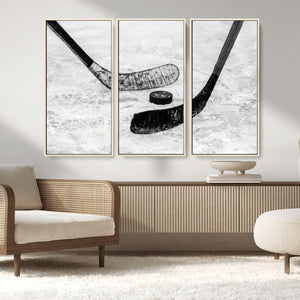 Winter Ice Hockey Sport Canvas Wall Art Print - Hockey Wall