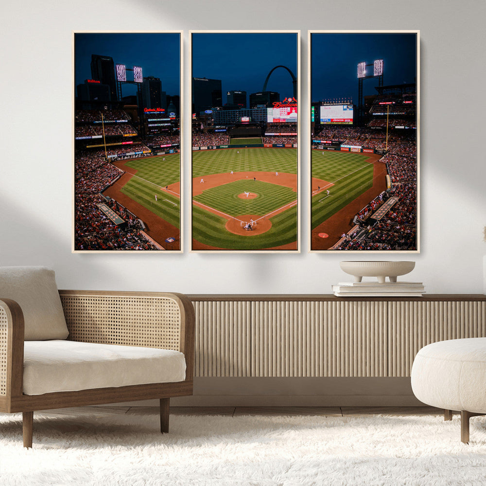 St. Louis Cardinals Baseball Team Print - Busch Stadium Wall