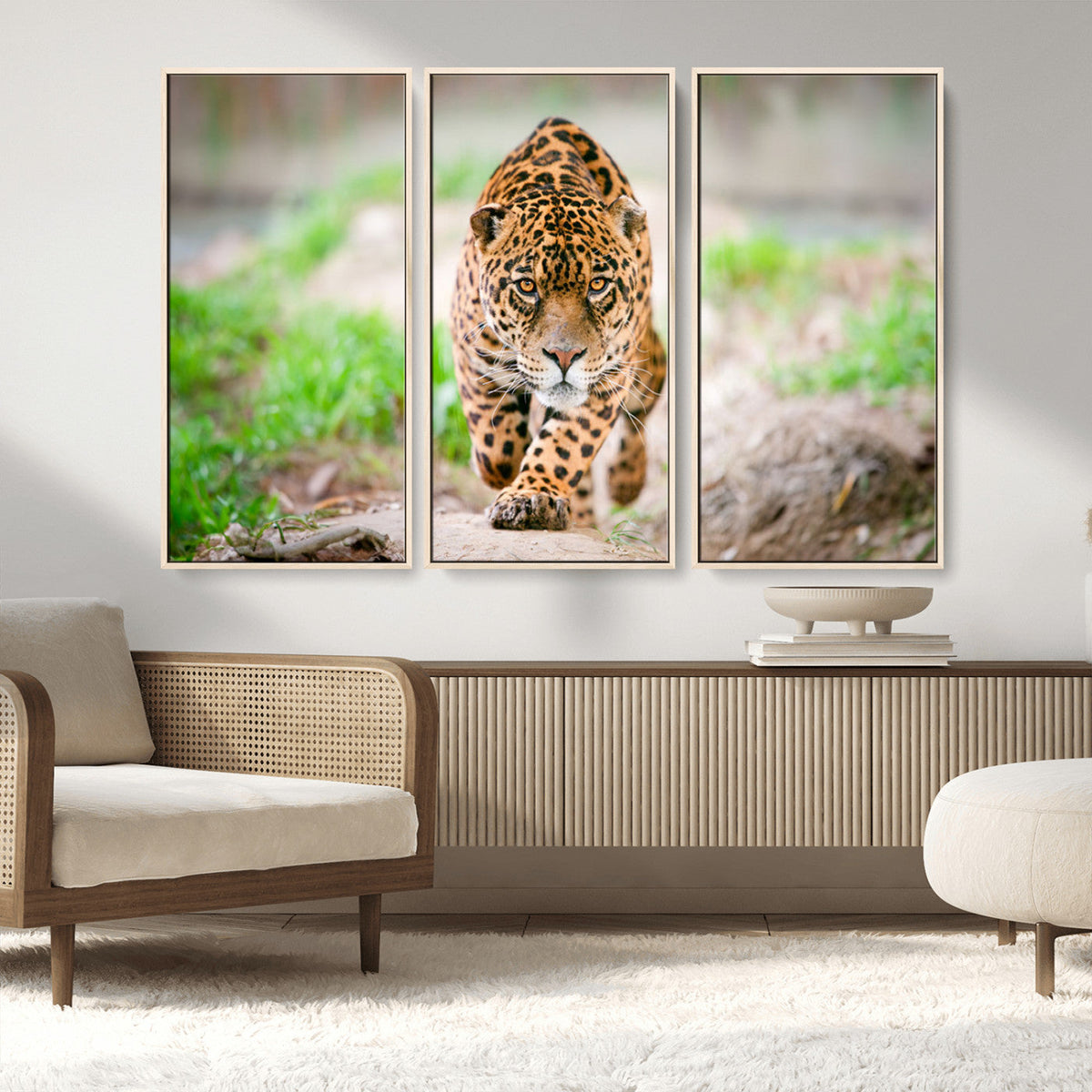 Leopard on the Prowl - Stunning Large Framed Leopard Wall