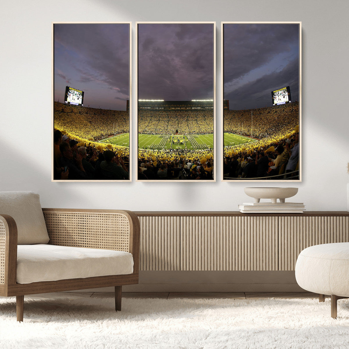 Michigan Wolverines Print - Michigan Stadium Wall Art Canvas