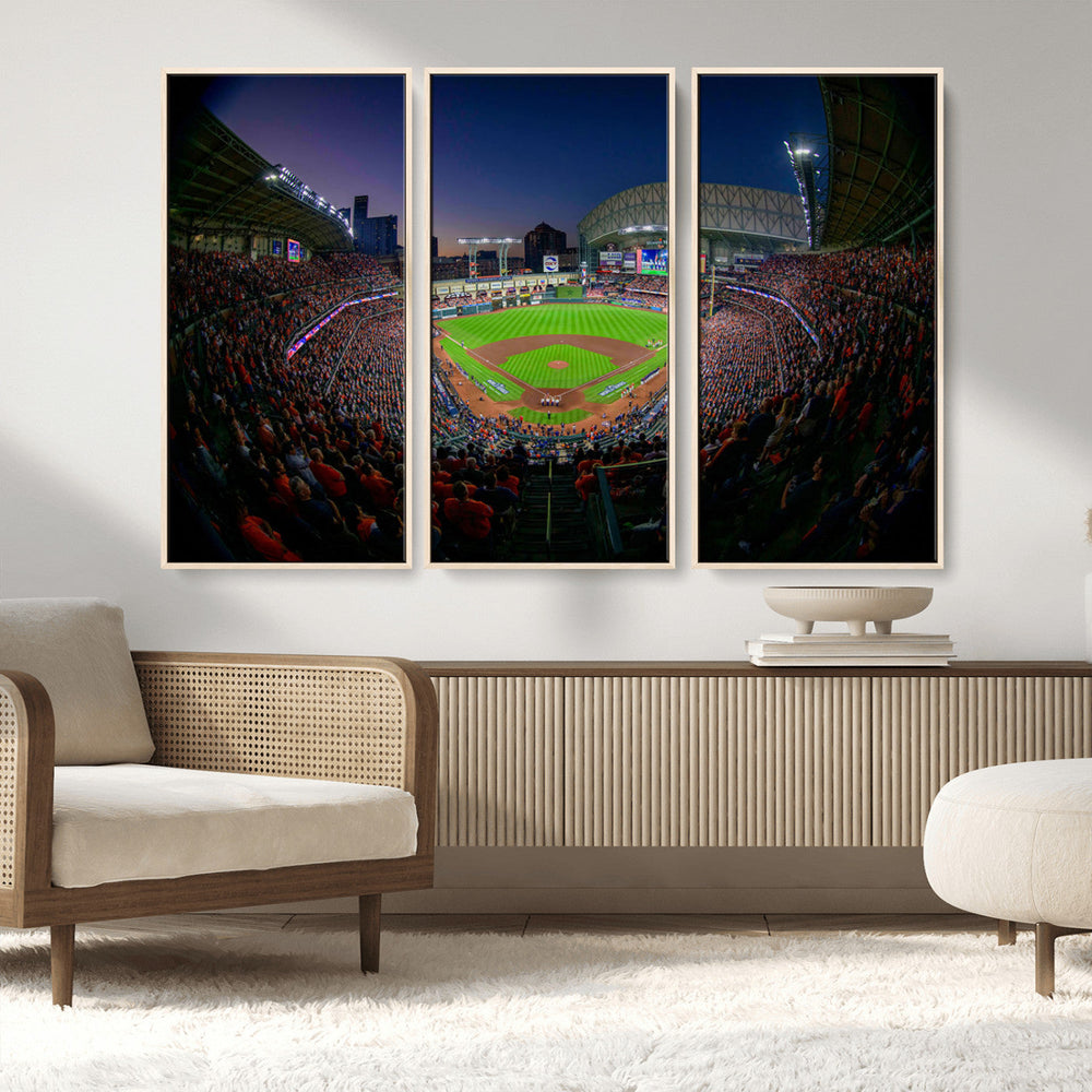 Houston Astros Baseball Print Canvas - Houston Minute Maid