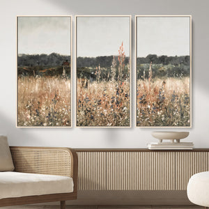 Rustic Field Landscape Wall Art Print, Giclee Canvas Wall