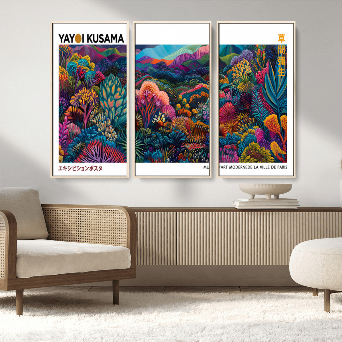 Framed Yayoi Kusama 1986 Wall Art Print – Japanese Wall Art