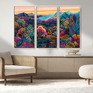 Colorful Abstract Landscape Wall Art Print Canvas - Vibrant