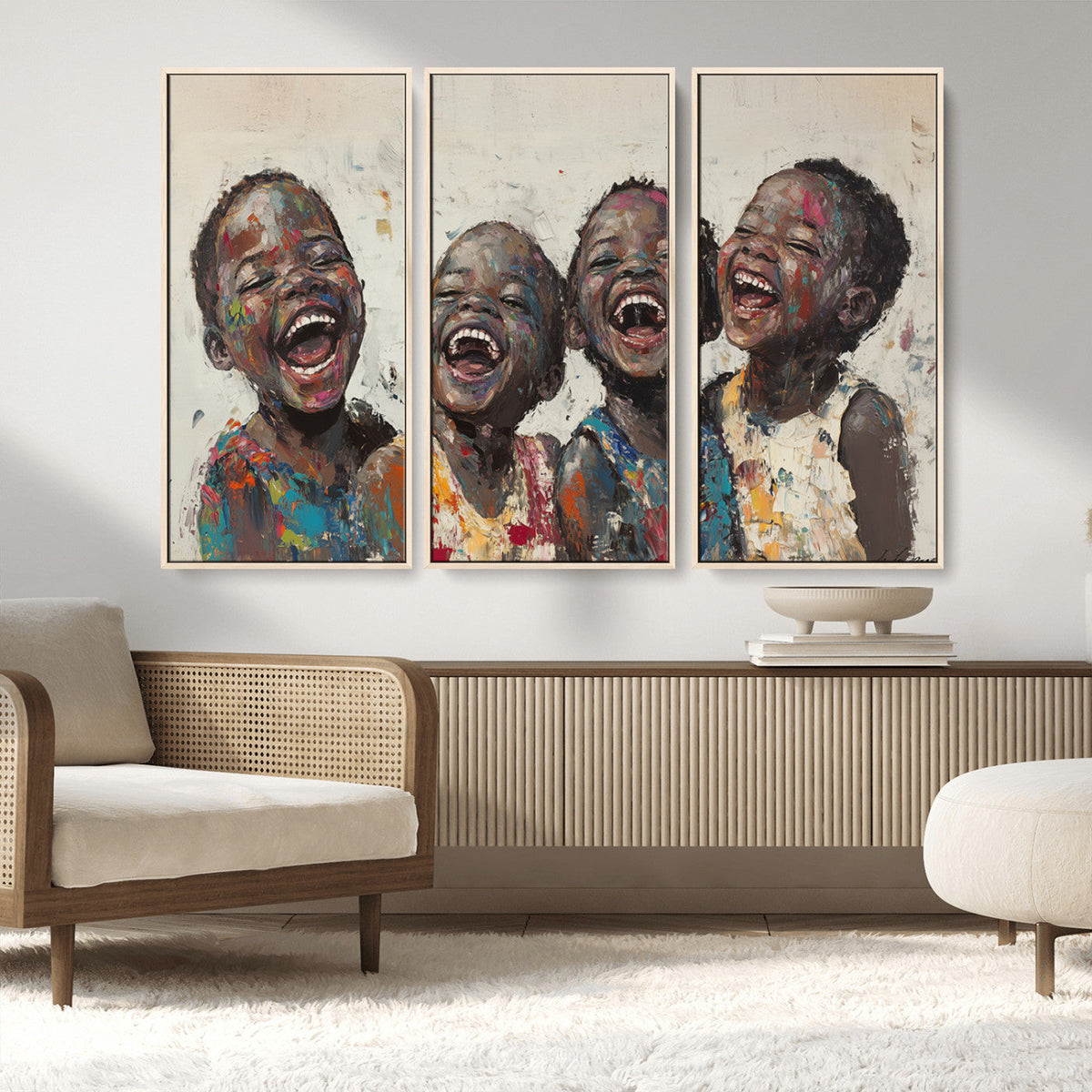Shai Yossef Print - Joyful Childhood Canvas Wall Art -