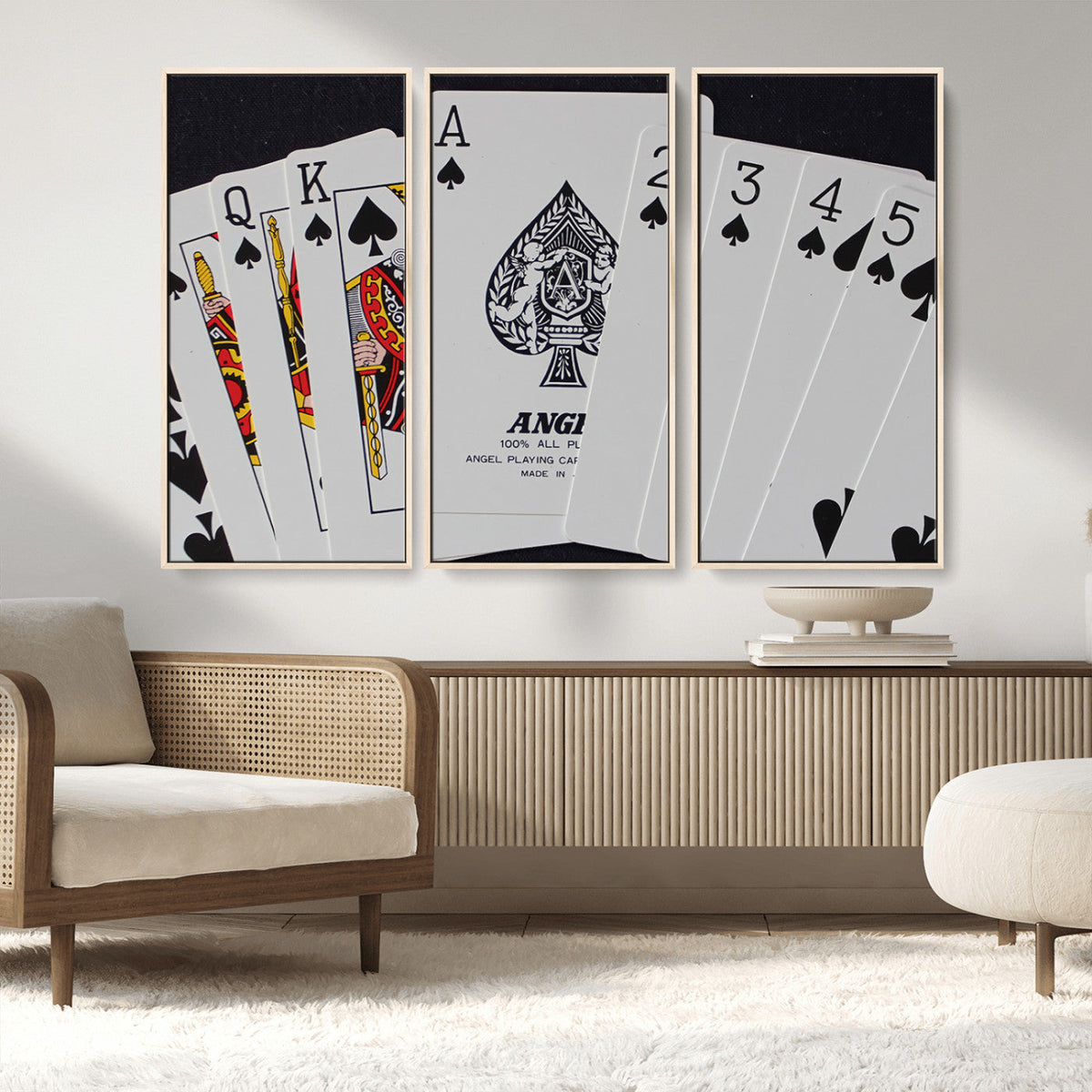 Poker Wall Art - Playing Cards Canvas Wall Art Print - Ace