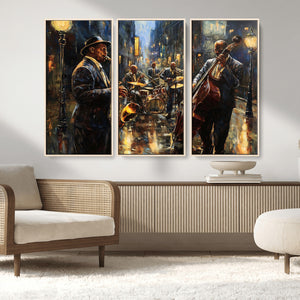 Jazz Canvas Wall Art Print – Abstract African American Music
