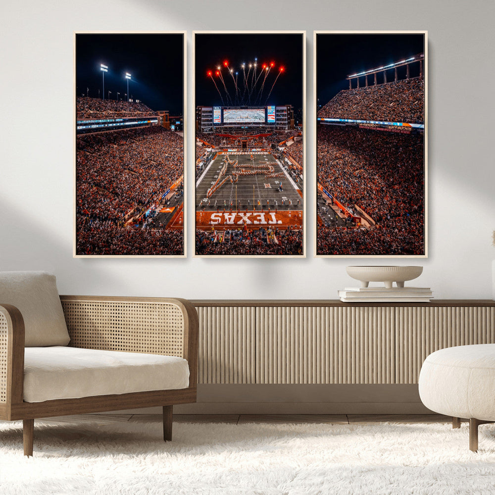Texas Stadium Night Game Wall Art Canvas Print – Vibrant