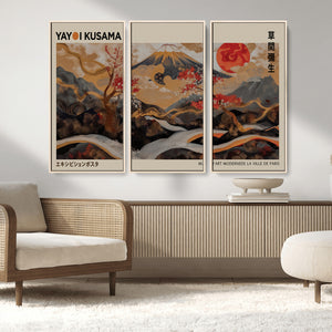 Modern Japanese Wall Art Canvas Print – Framed Abstract