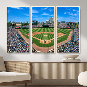 Wrigley Field Baseball Stadium Canvas Wall Art – Packed