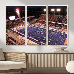 Boise State Stadium Large Wall Art Canvas Print for Living