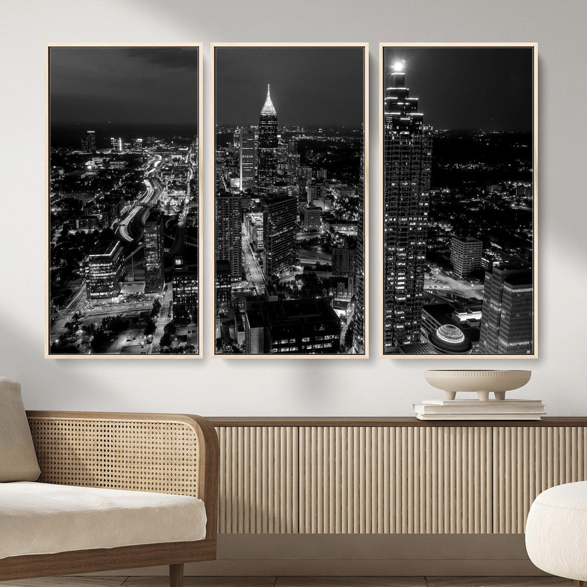 Atlanta Skyline Wall Art Canvas Print, Atlanta Downtown