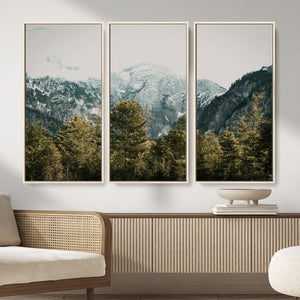 Mountain Forest Wall Art Canvas Print, Alpine Landscape