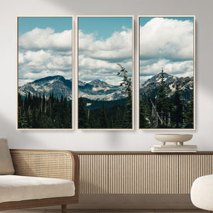 Mountain Forest Wall Art Canvas Print, Alpine Pine Tree