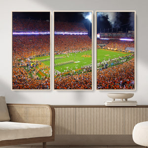 Clemson Football Stadium Wall Art Canvas Print, College