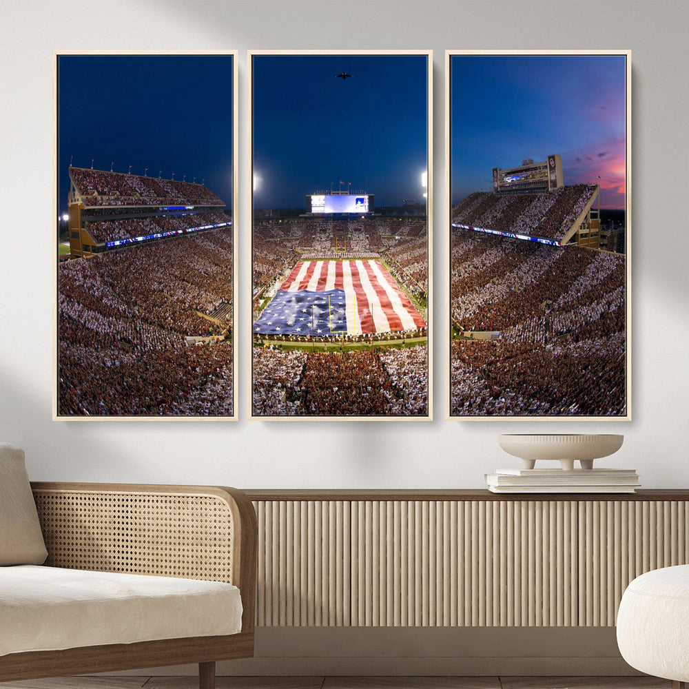 Oklahoma Sooners Memorial Stadium Wall Art Canvas Print,