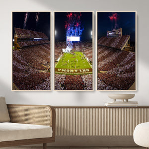 Oklahoma Memorial Stadium Wall Art Canvas Print – Oklahoma