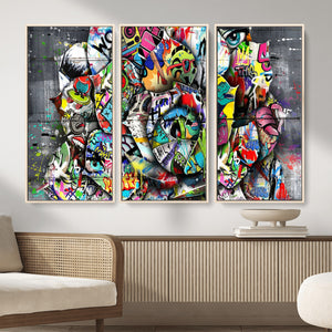 Abstract Graffiti Collage Street Art Wall Art Canvas Print